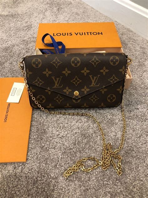 louis vuitton brown bag with gold chain|louis vuitton chain wallet felicie.